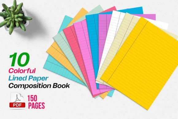 Colorful Lined Paper Composition Book: A Creative Tool for Every Writer