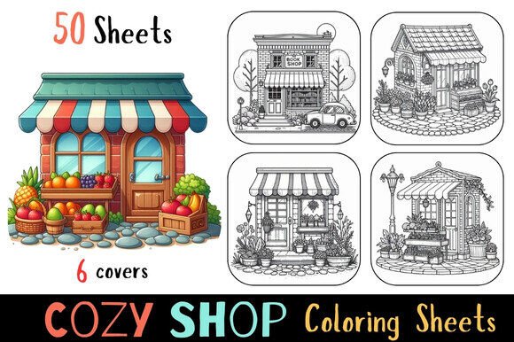 Cozy Shop Coloring Pages