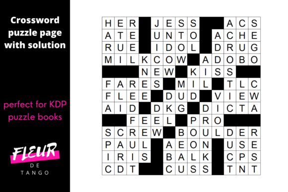 Crossword Puzzle Page with Solution: A Valuable Resource for Adults