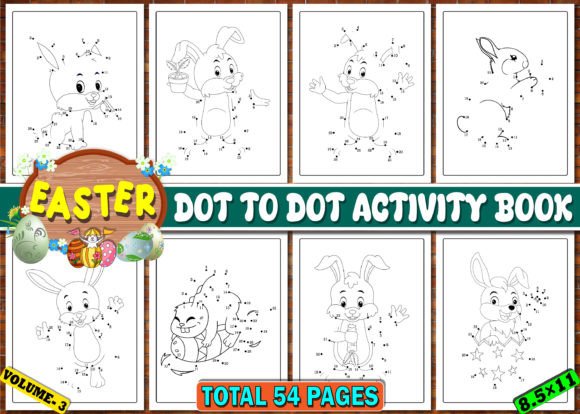 Easter Dot to Dot Activity Book Vol-3