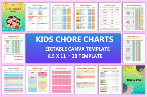 Editable Kids Chore Charts Interior: A Practical Tool for Organizing Family Life
