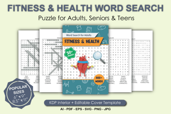 Fitness and Health Word Search Puzzle: A Practical Tool for Mind and Body