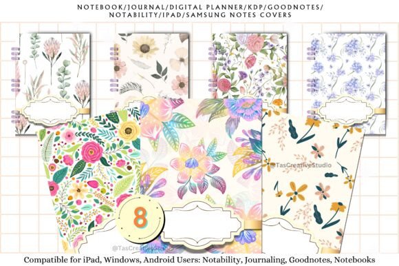 Floral Notebook Journal Goodnotes Covers: A Versatile Digital Solution for Creative Organization