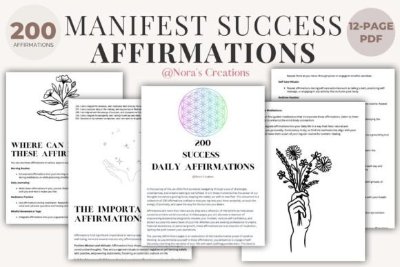 Transform Your Mindset with the 200 Manifest Success Affirmations Pack